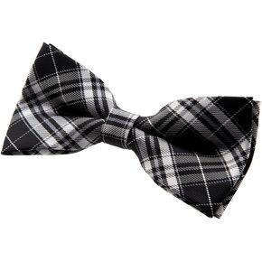 Retreez Stylish Plaid Checkered Woven Microfiber Pre-tied Bow Tie (4.5")