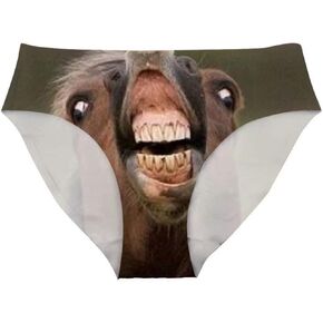 Dellukee Women's Sexy Underwear Briefs Breathable Hipster Panty Comfortable Bikini Panty for Bachelorette Party Gag Gift
