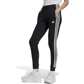 adidas 3-Stripes Fleece Cuffed Pants Black/White 1 MD