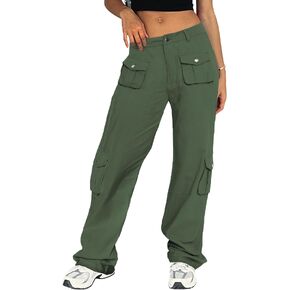 LuckyDoll Womens Cargo Pants with Pockets