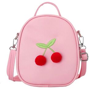 AACKS Cherry Bag Women 3D Bag Small Preppy Bag Cherry Purse Cherry Handbag Girls Small Crossbody Bag Pink Small Cherry Backpack