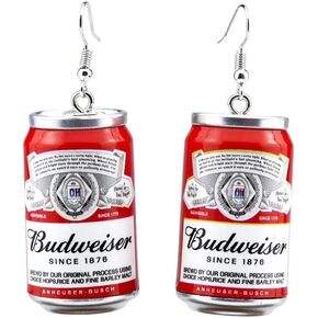 3D Simulation Beer Bottle Earrings Cute Beer Bottle Drop Dangle Earrings Beer Mug Can Earrings Creative Party Jewelry for Women and Girls in Saudi Arabia