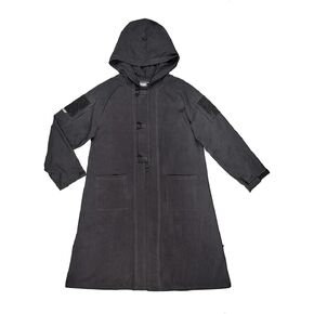KAROYD TRN Tactical Long Coat with Hood, BACRAFT Outdoor Tactical Long Coat Training Cloak with Hood (Black/M)