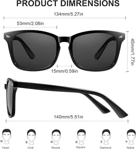 Ougenni Sunglasses Womens Trendy Classic Retro Style Polarized Sunglasses for Women and Men UV Protection in Saudi Arabia