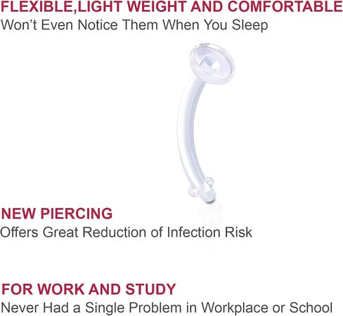 bodyjewellery 3pcs 14g Belly Button Rings Navel Piercing Retainer Clear Flexible Acrylic Bioflex Rubber O Rings Jewelry Pick Size in Saudi Arabia