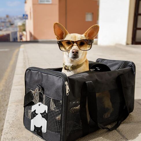 2 Pack Luggage Tags for Suitcase,Black cat Cute Luggage Tag,Leather Suitcase Tags Name ID Labels with Privacy Cover for Women Men Travel in Kuwait