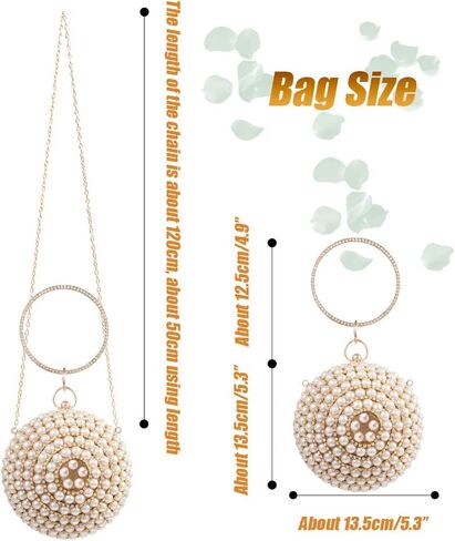 حقيبة يد نسائية مستديرة بمقبض من حجر الراين بالكامل مزين بشرابات من حجر الراين ومقبض حلقة محفظة للمساء in Kuwait