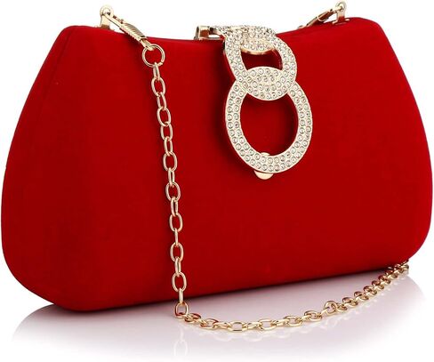 Buric Clutch Purses for Women Fashion Evening Bag Gold Clutch Small Crossbody Bag with Detachable Chain for Party/Wedding in Kuwait