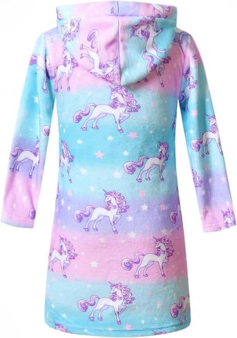 Jxstar Matching Girls&Doll Bathrobes Kids Robes Plush Fleece Pajamas Sleepwear in Kuwait