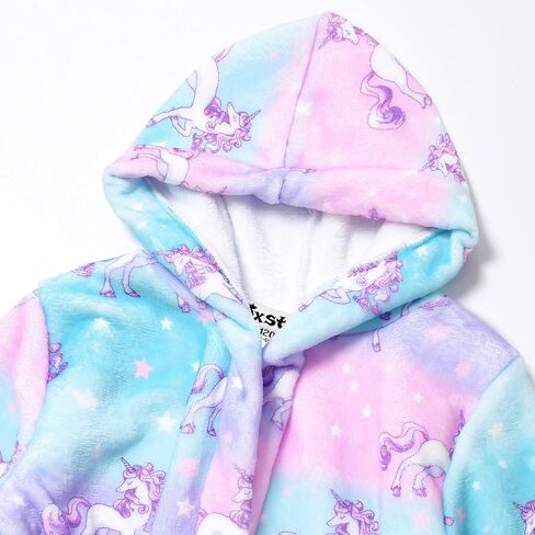 Jxstar Matching Girls&Doll Bathrobes Kids Robes Plush Fleece Pajamas Sleepwear in Kuwait