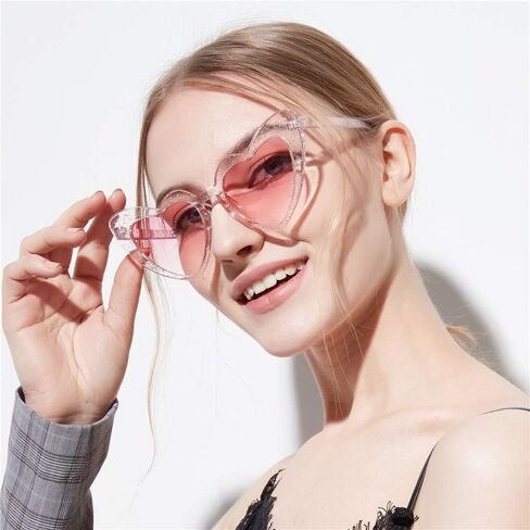 Dollger Heart Sunglasses for Women Retro Love Eyeglasses Vintage Cat Eye Glasses UV400 in Kuwait