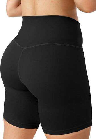 Women's High Waisted Biker Shorts Cross Waist Workout Yoga Shorts Running Leggings with/no Pocket in Saudi Arabia