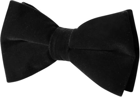PACGOTH Bow Ties for Men, Pre-Tied Men’s Bow Ties, Velvet Bow Ties for Men Solid Adjustable Bow Tie for Wedding With Gift Box in Kuwait