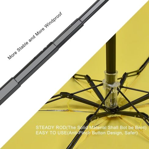 LEAGERA Mini Umbrella For Purse - UPF 50+ UV Blocker Sun Protection Umbrella, Small Micro Travel Parasol Design for Women, Yellow in Kuwait