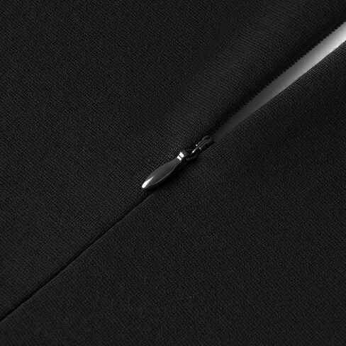 فستان HOMEYEE نسائي بربطة عنق مرقع وأكمام واسعة للعمل B800 in Kuwait