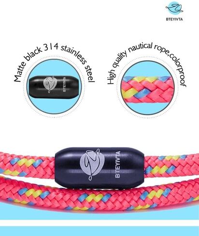 BTEYIVTA Handmade Nautical Rope Bracelet for Men Women & Teens Sunproof Colorfast Surfer Bracelet Beach Jewelry Birthday Gift for Him in Kuwait