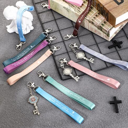 Inbagi 50 Pieces Christian Keychain Bible Verse Keychain Religious Keychains Bulk Christian Keychain Bulk Religious Easter Keychain Bulk Biblical Gifts for Women Men Father(Fresh Colors) in Saudi Arabia