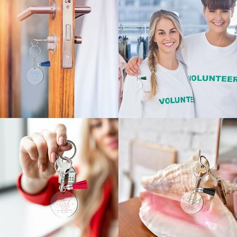 50 Pcs Inspirational Acrylic Keychain with Tassels Key Rings May You Be Proud of the Work You Do Sign Thank You Gift Keychain Multicolor Appreciation Keychain Gift for Women Employee Teacher Coworker in Saudi Arabia