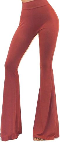 Vivicastle Women's USA Boho Solid Hippie Wide Leg Flared Bell Bottom Pants in Saudi Arabia