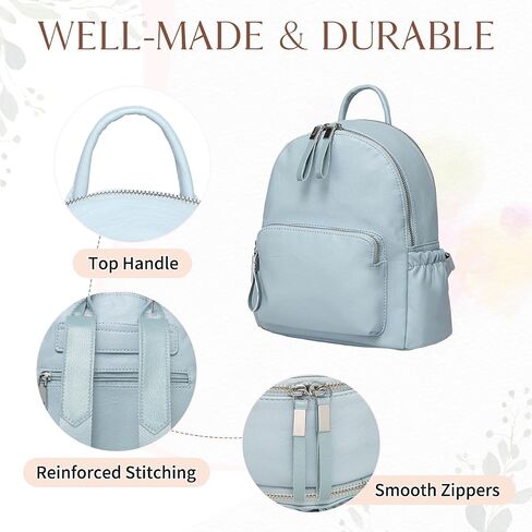 VASCHY Mini Backpack Purse, Faux Leather Small Backpack for Women (Sky Blue) in Saudi Arabia