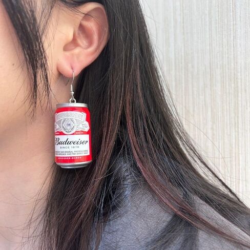 3D Simulation Beer Bottle Earrings Cute Beer Bottle Drop Dangle Earrings Beer Mug Can Earrings Creative Party Jewelry for Women and Girls in Kuwait