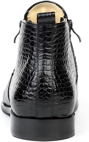 Mens Chelsea Boots Leather Dress Boots for Men Slip-on Zipper boots in Saudi Arabia