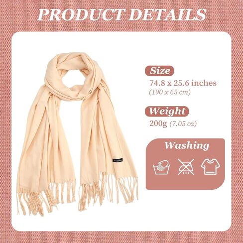 Liitrsh 33 Pack Pashmina Shawls and Wraps Bulk Pashmina Shawl Wrap for Wedding Bulk Winter Cashmere Scarf for Bridesmaid Bridal Gift Evening Dresses (33 Colors) in Kuwait