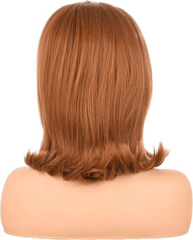 باروكات شعر اصطناعية على شكل خلية نحل كلاسيكية للنساء باللون البني الفاتح من Morvally لاستخدامها في الهالوين من Ginger Grant in Kuwait