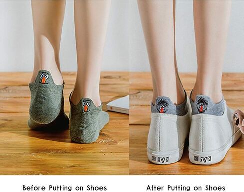 Exttlliy 10 Pairs Embroidered Cartoon Socks Casual Funny Boat Socks Emogi Ankle Low Cut Socks in Kuwait