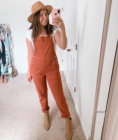 LookbookStore Women's Casual Stretch Denim Bib Overalls Pants Pocketed Jeans Jumpsuits in Kuwait