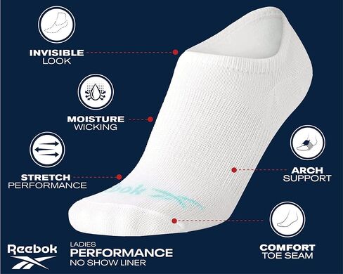 Reebok Women's Socks - Lightweight No-Show Liners (12 pack) in Saudi Arabia