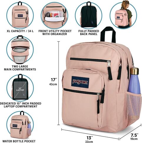 JanSport Big Student Backpack-Travel, or Work Bookbag with 15-Inch Laptop Compartment, Cyberspace Galaxy, One Size in Saudi Arabia