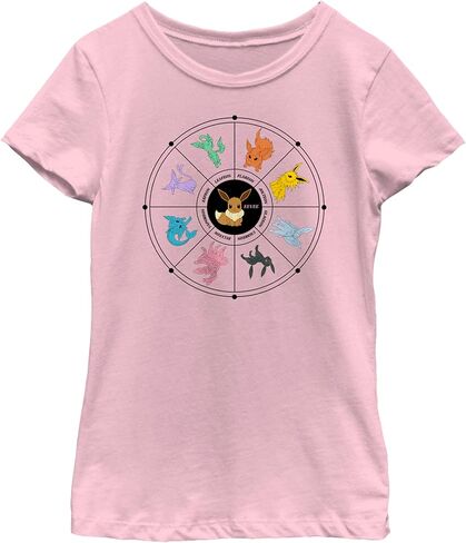 تي شيرت Pokemon Eevee Evolution Tarot Card للفتيات بأكمام قصيرة in Kuwait