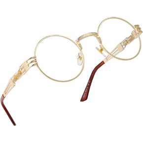 RANHUU Steampunk Round Glasses for Men and Women John Lennon Glasses Quavo Circle Metal Frame Eyewear in Kuwait
