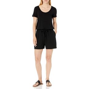 Amazon Essentials Women's Short-Sleeve Scoop Neck Romper