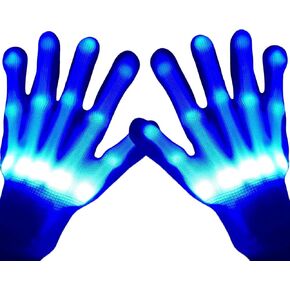 DALEDWN LED Gloves, Light Up Gloves Finger Lights Colorful Flashing LED Gloves Kids Cool Toys for Christmas Halloween Clubbing Party