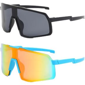 NEW!!!TopG SANPLMG UV400 2 Pack Kids Sports Frameless Sunglasses for Boys Girls Cycling Baseball Golf Youth Sports Sunglasses