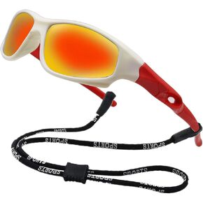 COOLSOME Kids Flexible Polarized UV Protection Sunglasses for Boys Girls Age 3-10 with Strap in Kuwait