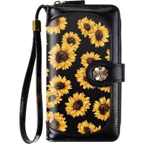 Coco Rossi Wallets for Women Multi Card Holder Wallet Clutch Wallet Card Holder Organizer Ladies Purse with Wrist strap Purse