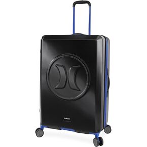 Hurley Wave Hardside Spinner Luggage, Black/Blue, Check in in Saudi Arabia