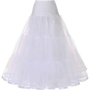 Women's Ankle Length Petticoats Wedding Slips Plus Size (White, Large) in Saudi Arabia
