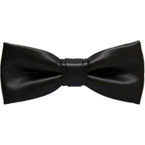 Hello Tie Pre-tied Pure Color PU Leather luxury Bow Ties Collar for Men-Multicolor