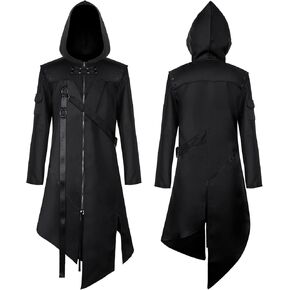 Hicarer Mens Steampunk Vintage Tailcoat Halloween Gothic Victorian Frock Coat Medieval Renaissance Costume for Men in Saudi Arabia