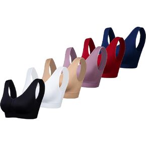 ohlyah Women's Seamless Wire-Free Bra with Removable Pads