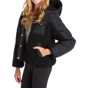 Steve Madden Girls’ Jacket - Quilted Sherpa Fleece Puffer Coat – Casual Jacket for Girls (4-16)
