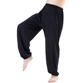 Libaobaoyo أطفال للجنسين الكونغ فو السراويل واسعة بسط مرونة الخصر Taichi فنون الدفاع عن النفس ممارسة بنطلون للبنين بنات in Saudi Arabia