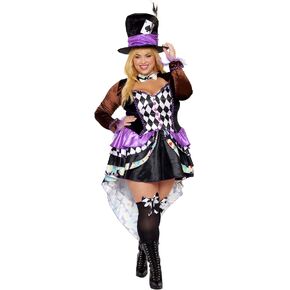 Dreamgirl Women's Plus Size Raving Mad Costume | Mad Hatter Costumes