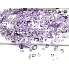 100+ Carats Amethyst Natural Loose Gemstones | 100% Natural Loose Gemstones bulk| Grade A+ (natural inclusions) |Hand Cut and Polished | 40 to 60 pieces Gemstone Wholesale Lot – by GM GemMartUSA in Kuwait