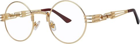 نظارات RANHUU Steampunk الدائرية للرجال والنساء نظارات جون لينون بإطار معدني دائري in Kuwait