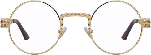 نظارات RANHUU Steampunk الدائرية للرجال والنساء نظارات جون لينون بإطار معدني دائري in Kuwait